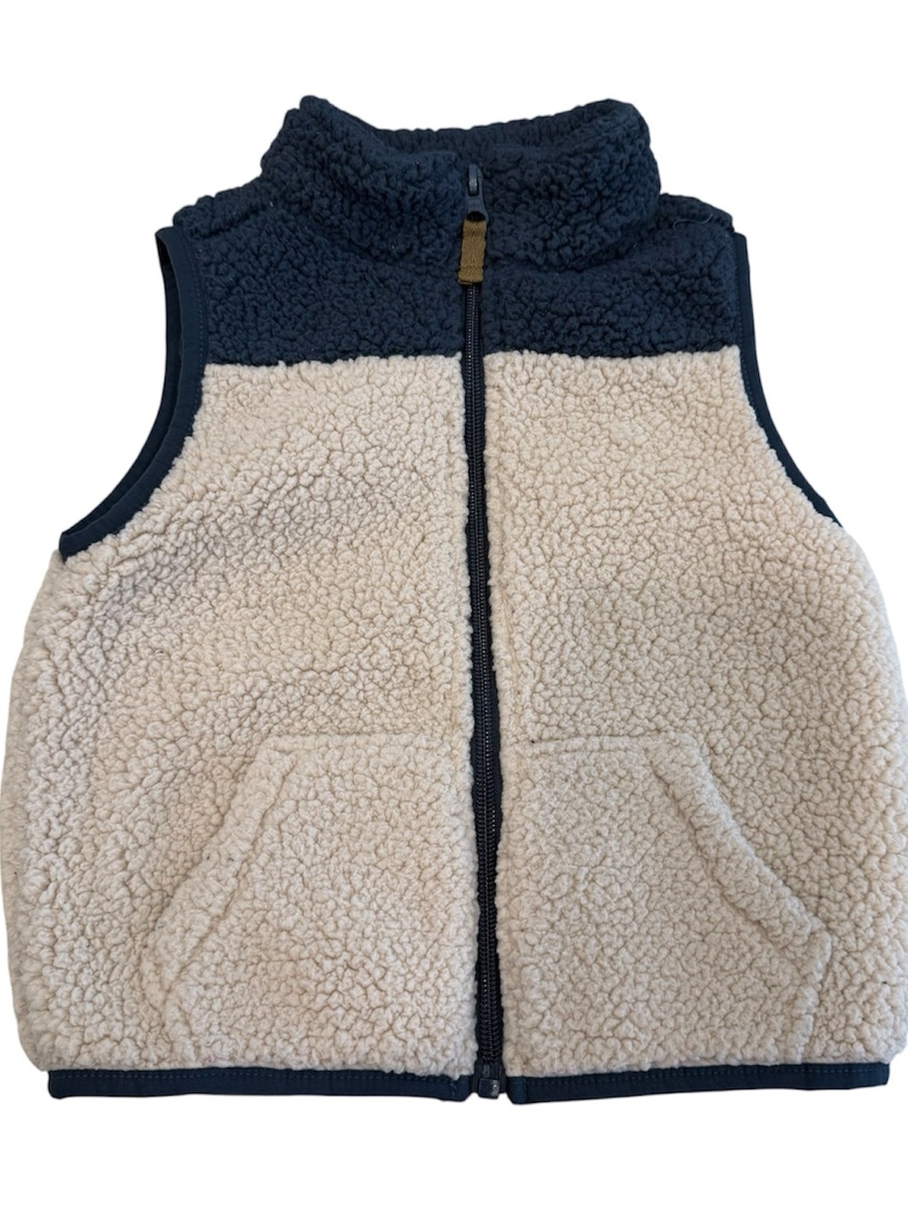 Carter's Navy & Cream Sherpa Vest